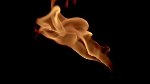 Clothlike flowy fire loop flame on firestick in dark