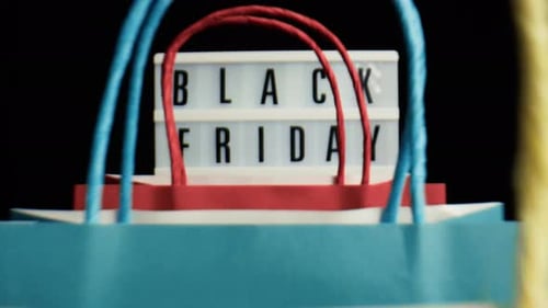 Colorful Shopping Bags for Black Friday Sale