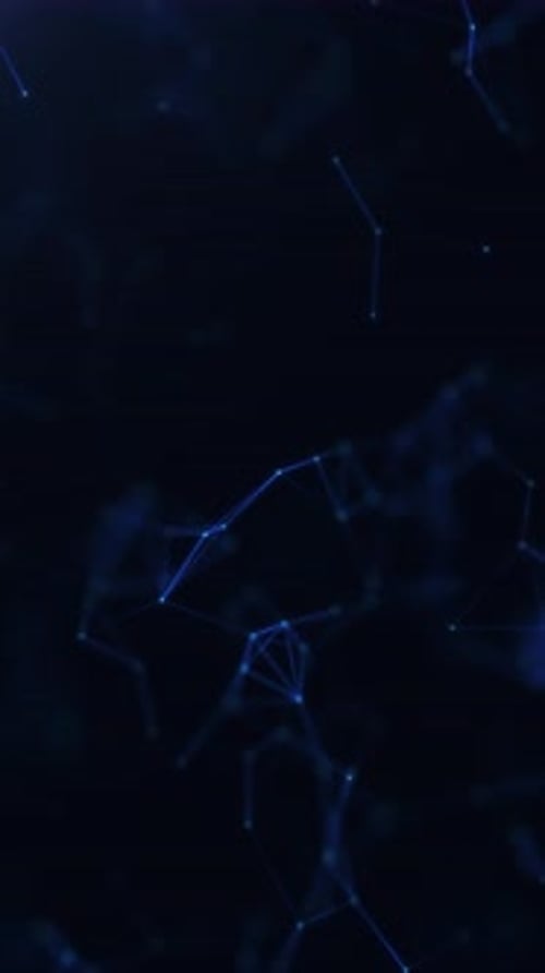 Abstract Blue Glowing Plexus Network Digital Connections Background Loop
