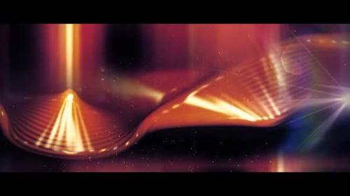 Dynamic Abstract Glowing Light Lines and Particles Background