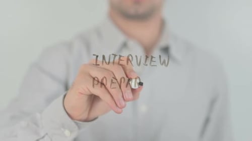 Vorbereitung des Vorstellungsgesprächs, Schreiben auf transparentem Bildschirm