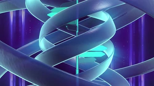 Visuelle 3D-Schleife in frischen Farben