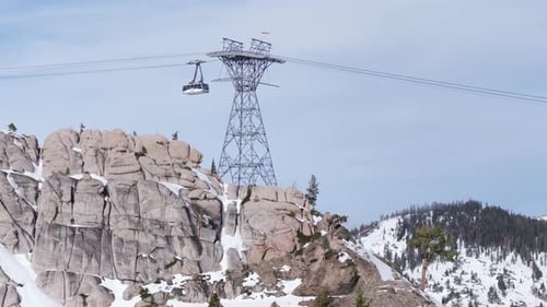 Système de remontées mécaniques en haute montagne à Palisades Tahoe