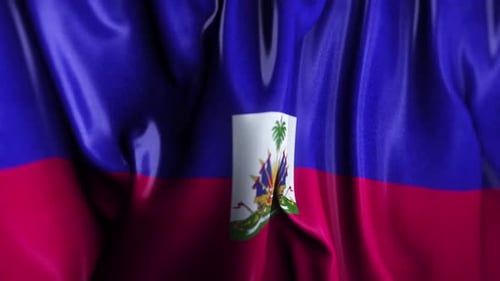 Realistic Waving Haiti Flag Seamless Loop
