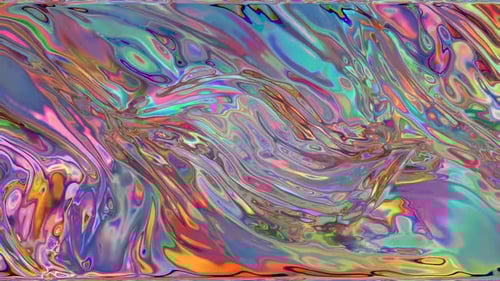 Dynamic Fluid Iridescent Waves Abstract Motion Background