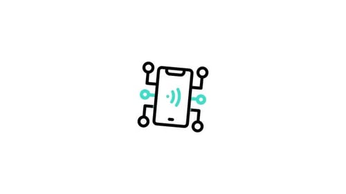 Animated Minimalist Smartphone Network Icon