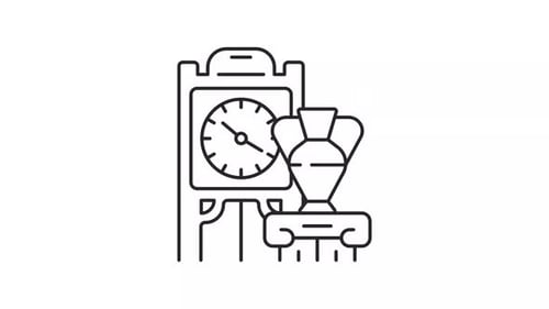 Animated antiques line icon