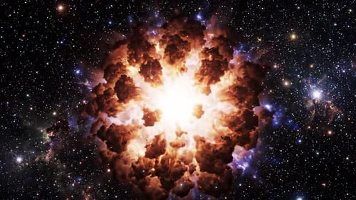 Retro Supernova Explosion