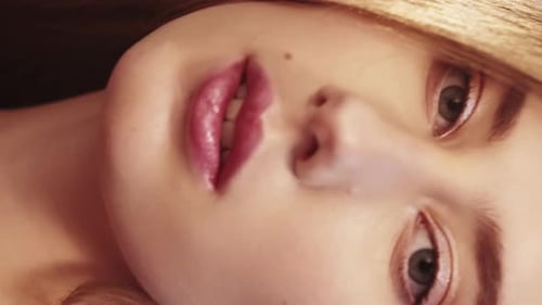 Close-Up of Smiling Woman with Beautiful Makeup