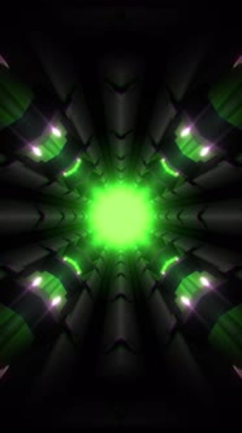 Dunkler futuristischer vertikaler Alien-Sci-Fi-Tunnel