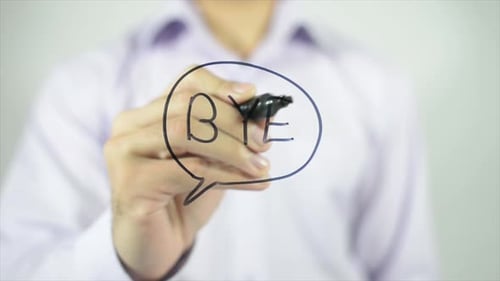 Bye, Writing on Screen