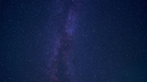 Breathtaking View of the Night Sky with the Milky Way and Shimmering Stars on a Clear Dark Night