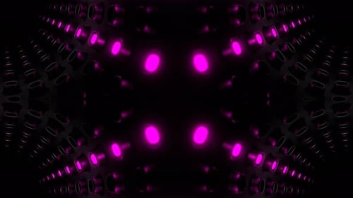 Cyan And Pink Cylindrical Strobe Kaleidoscope Background Vj Loop In 4K