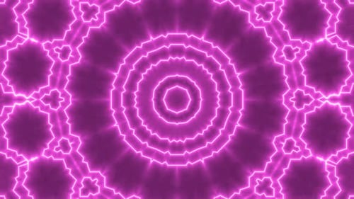 abstract neon color motion dance on mandala design ,flowing light disco motion background