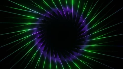 Green And Purple Blades Circulation Background Vj Loop In HD