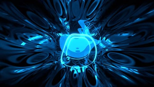 Blue Mystical Neon Energy In The Fantastic Reactor Background Vj Loop In 4K