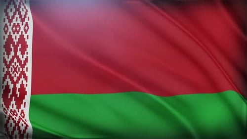 Realistic Belarus Flag Waving Seamless Loop