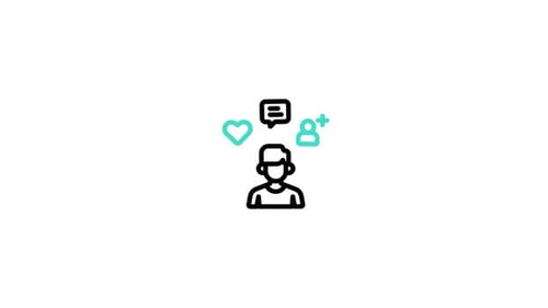 Animated Social Media Interactions Line Icon Set