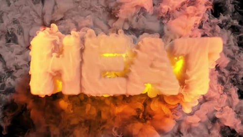 Dynamic Fire and Smoke Text Reveal Animation