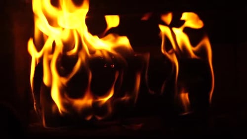 Vibrant Flames Dancing in the Darkness