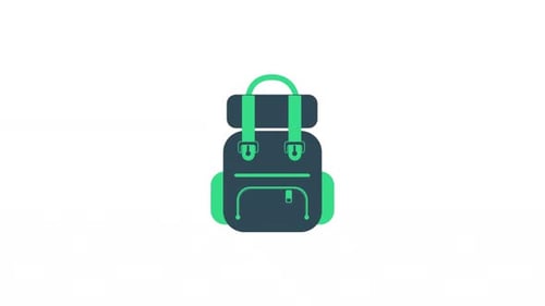 School Bag symbol icon animation video