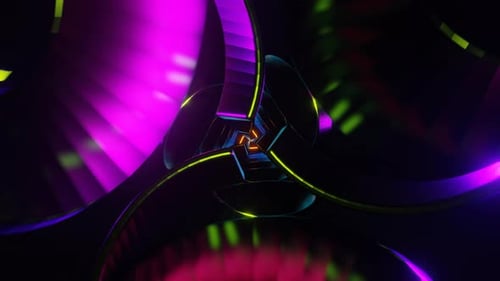 Disco Lights Come Alive in a Mesmerizing Neon VJ Loop