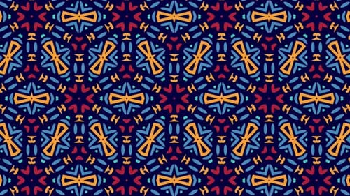 Vibrant Decorative Geometric Pattern Shifting Background Animation