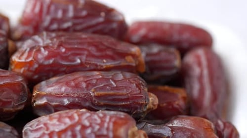 Close Up of Fresh Date Fruit in a Bowl on Table