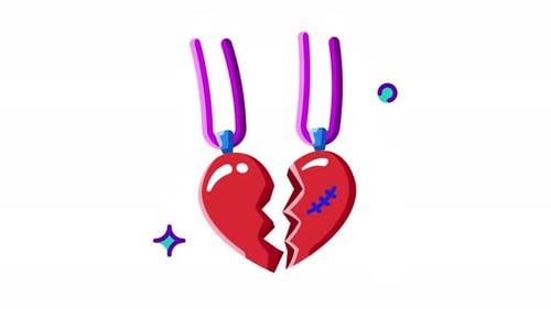 Pendentifs animés en forme de cœur brisé : un symbole de l'établissement de relations