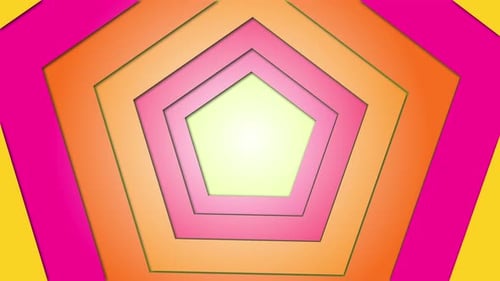 Abstrakte Polygongeometrie, Form, Schleife, Animationshintergrund, Polygongeometrie, Form, Schleifenanimation, Zurück