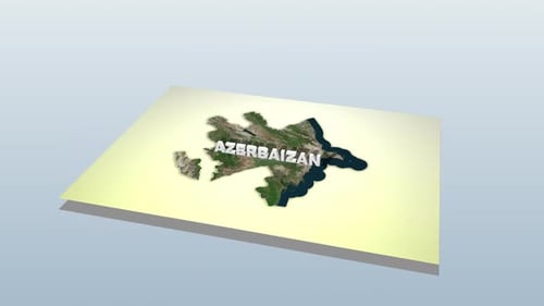 Azerbaijan Map Unfolding