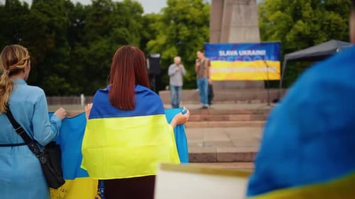 Manifestation contre la guerre : Assemblée ukrainienne en Europe