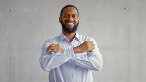 Business Professional in Modern Office Setting Conveying Success and Confidence