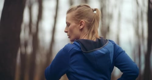 Two Woman Workout Exercising In Park Jogging Fitness