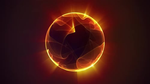 Animated Glowing Plasma Orb Abstract Motion Background