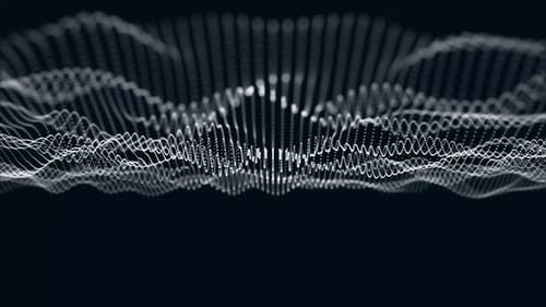 Abstract Digital Waveform Particle Background Loop