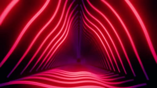 Bunte Animationsschleife mit leuchtenden Lichthintergrund 3D