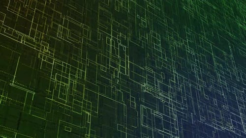 Technology Circuit Line Animated Background Green