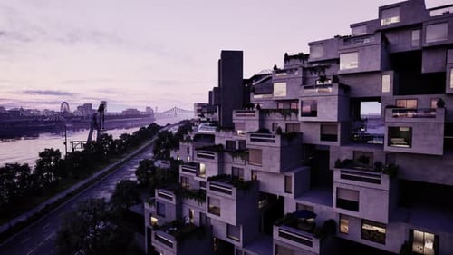 Towering Skyscraper By the Waterfront