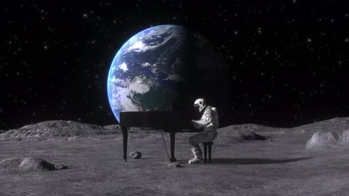 Moon Piano Loop Animation
