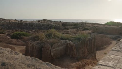 Ancient Greek Ruins on a Sunny Summer Day