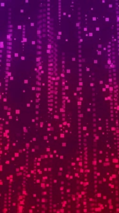 Futuristic Digital Rain Falling Pixels Vertical Background