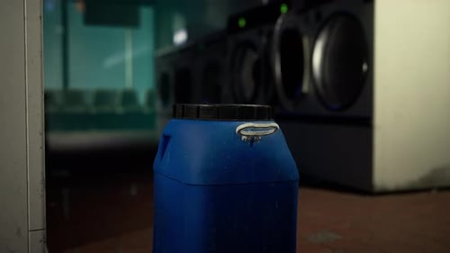 A Blue Container with a Black Cap