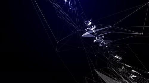 Digital Blue Background With Dots And Lines