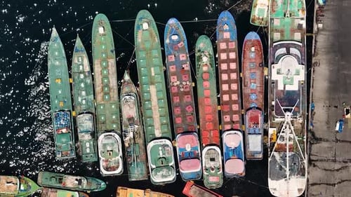 Fishing Boats in General Santos City Fish Port Complex Philippines