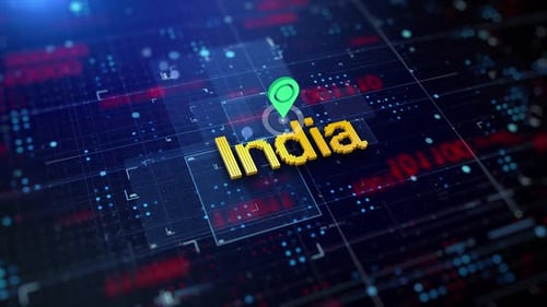 Pixelated Name Of The Country India