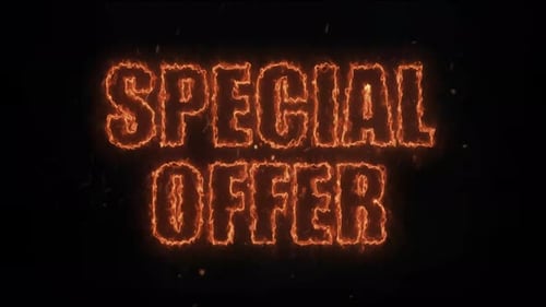 Burning Text Reveal for Special Offer Promotions