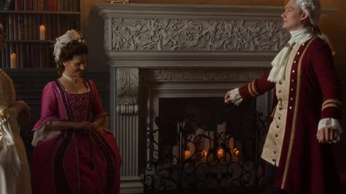 Adults in Historical Garb by Ornate Fireplace