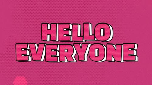 Hello Everyone Cartoon Style Animation