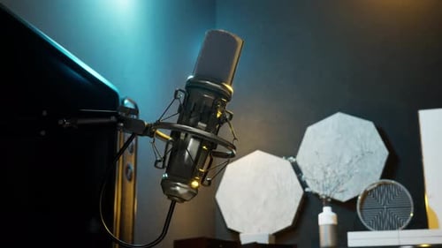 Professional Studio Microphone with Dynamic Lighting